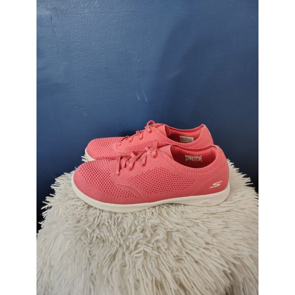 Skechers Sport Women’s Size US 8.5 Lace Up Pink Slip On Sneakers - Picture 1 of 8